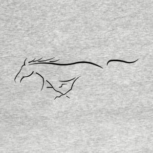 Mustang Stencil, black T-Shirt